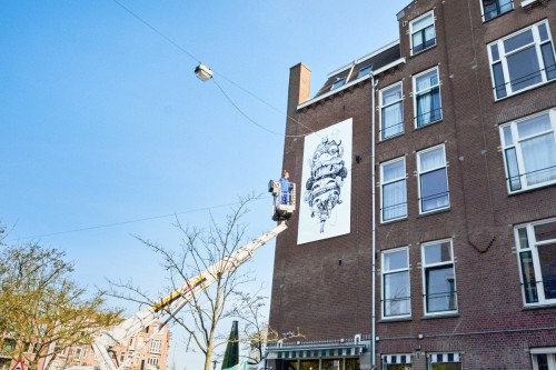 Nouch, muurschildering, mural, luchtzuiverende verf, kunst, artwork, kunstenaar