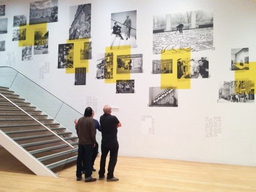Wandbekleding - wallcovering, collage van behang op wand - Stedelijk Base - Stedelijk Museum Amsterdam