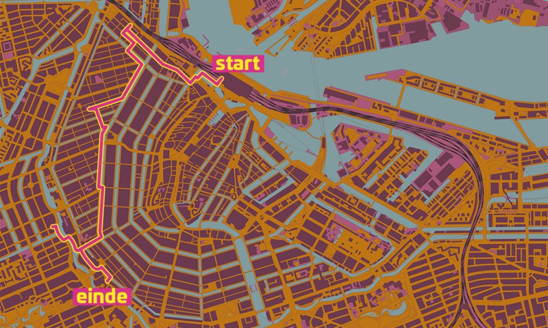 Kunstroute, Amsterdam, jubileum, jarig, Iwaarden, wandelen, centrum, prinsengracht