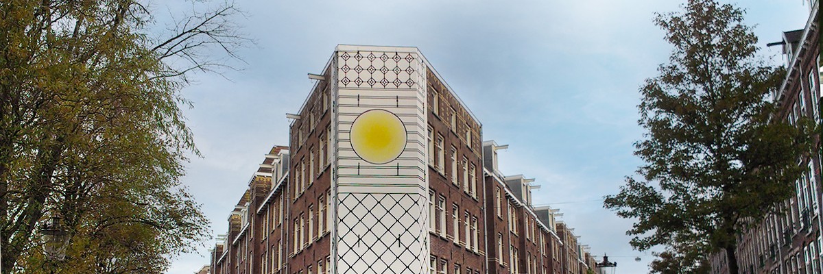 Iwaarden Artwork, Kostverlorenkade, muurschildering. Mural by Iwaarden in Amsterdam