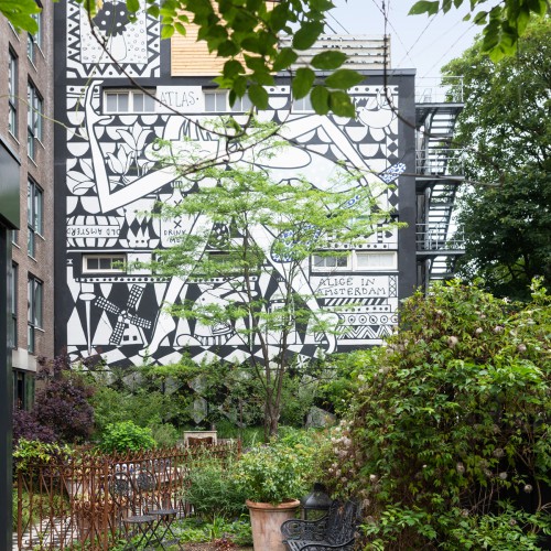 Mural for the Andaz Hotel Amsterdam, design mural by Marcel Wanders, realization by Iwaarden